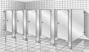 Restroom Partition - Stainless Steel - Floor Mount